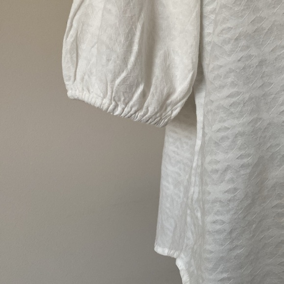 Knox Rose Tassel Ruffle V-Neck Short Sleeve Peasant Top Size Small - Picture 3 of 10